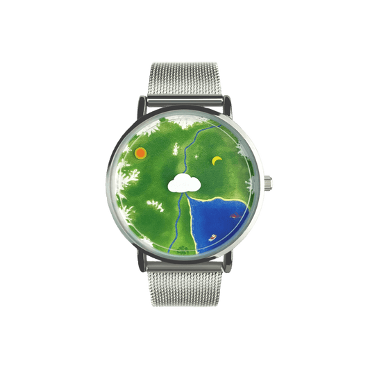 Natura Orbit dipinto a mano paesaggio terra guardare vista frontale