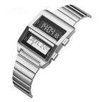 Binary Deck retro-futuristic dual-screen LCD watch detail