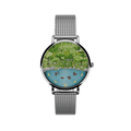 Mystic Koi Pond hand-painted forest pond watch front view