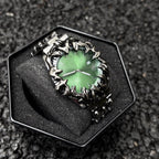 Abyssal Vine green dial gothic sculpted metal watch presented in box