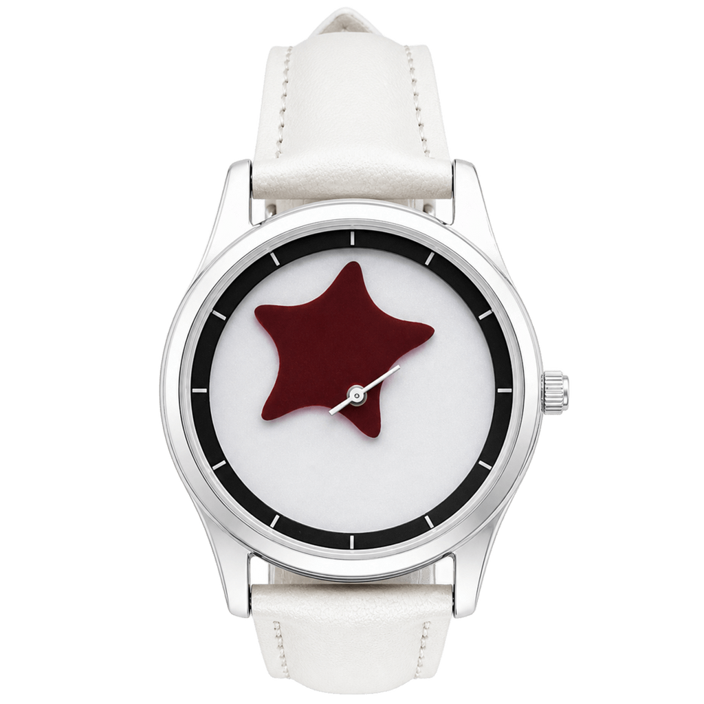 Chroma Morph CMY stars aligned in deep black-red at 12 o'clock