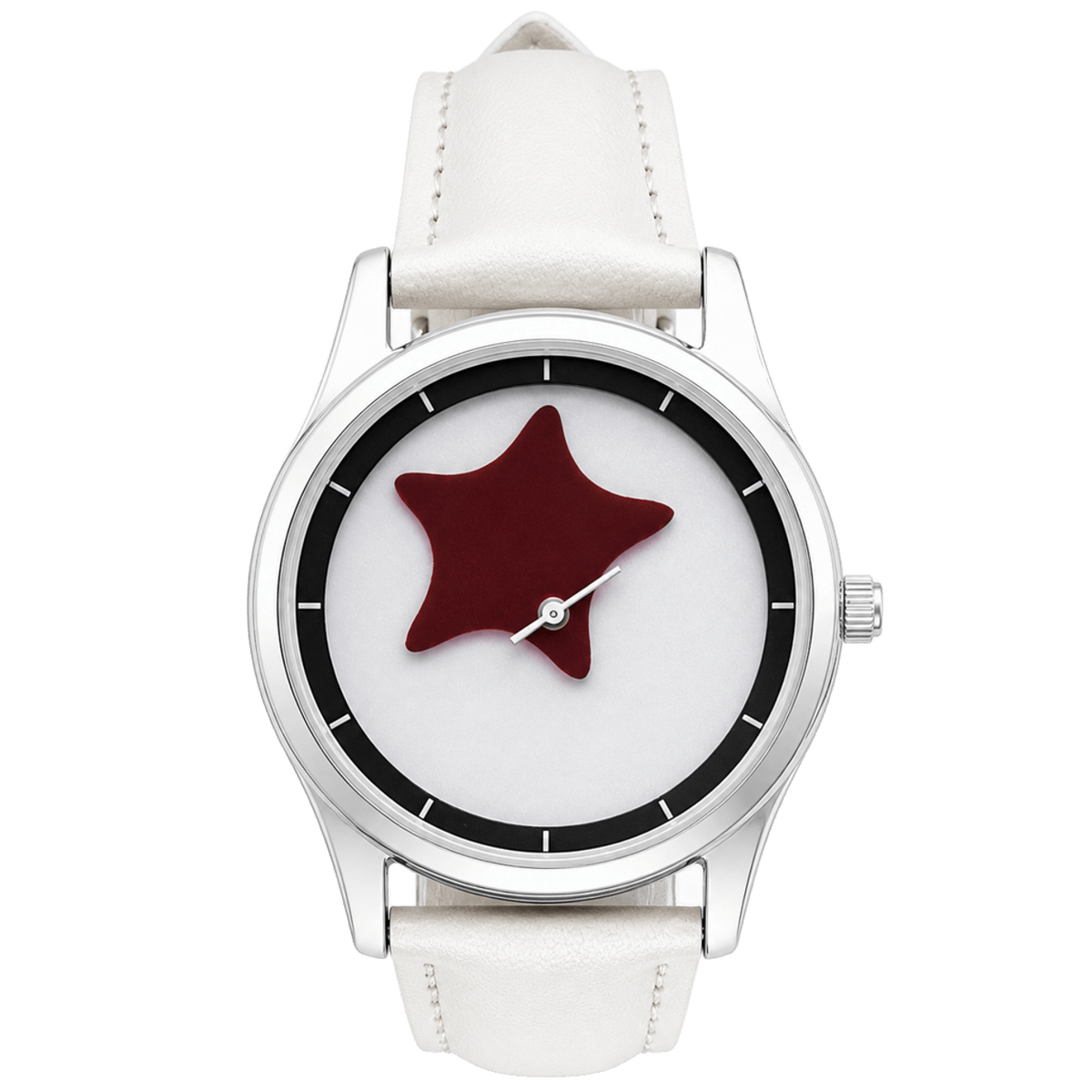 Chroma Morph CMY stars aligned in deep black-red at 12 o'clock
