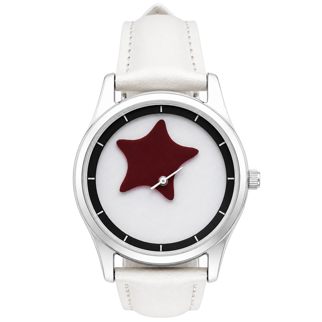 Chroma Morph CMY stars aligned in deep black-red at 12 o'clock