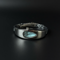 Mercury Drop blue dial Y2K futuristic waterdrop watch angled view