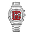 Pulse Matrix red dial Y2K animated seconds watch front view