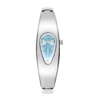 Mercury Drop blue dial Y2K futuristic waterdrop watch front view