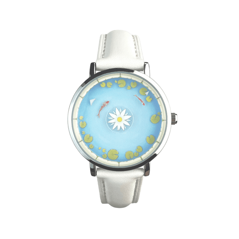 Aqua Animism watch with white strap