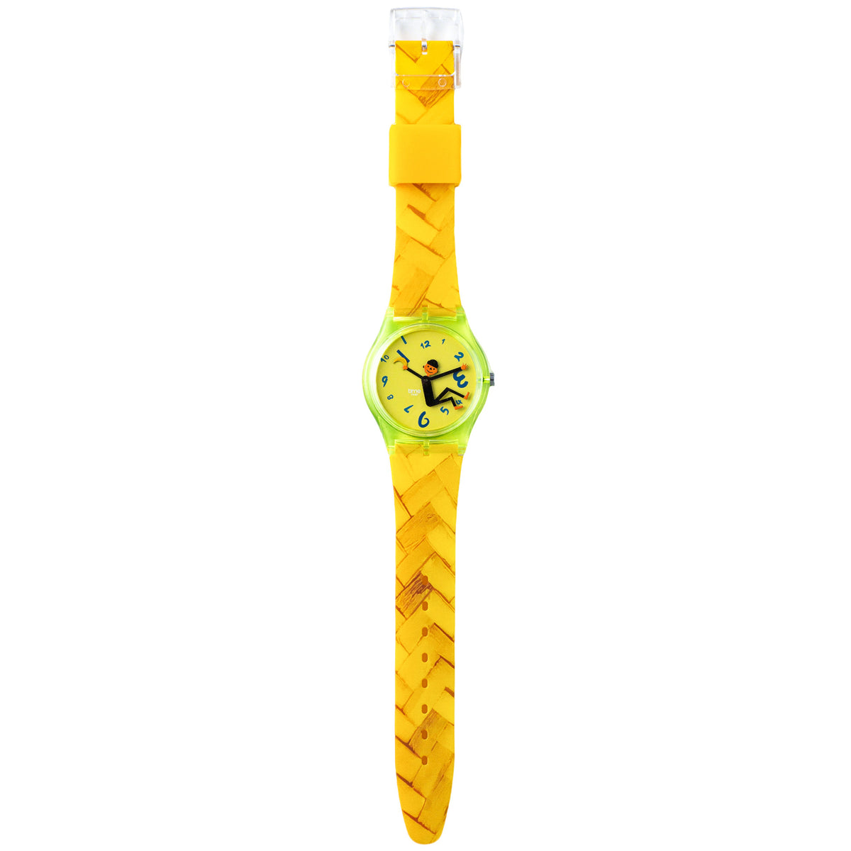 Time Thief Woven Yellow watch with yellow woven pattern strap