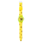 Time Thief Cream Cheese watch with yellow polka dot strap