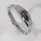 Mercury Drop black dial Y2K metal watch close-up