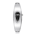 Mercury Drop black dial Y2K futuristic waterdrop watch front view