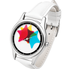 Chroma Morph rotating CMY star watch with alternate kaleidoscope pattern
