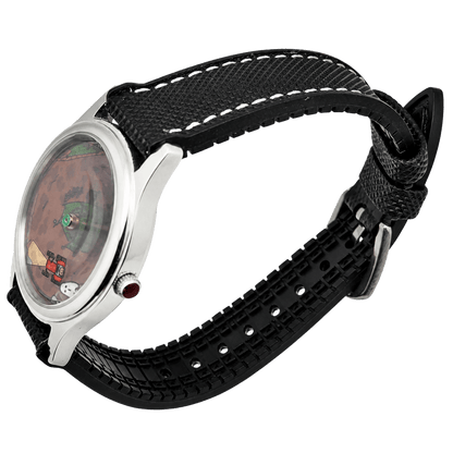 Nightshift Wraith ghost campsite watch side view with black strap